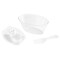 Smarty Had A Party 4 oz. Clear Oval Plastic Mini Cup with Lid and Spoon (288 Cups), 288PK 2636-CASE - alternate 2